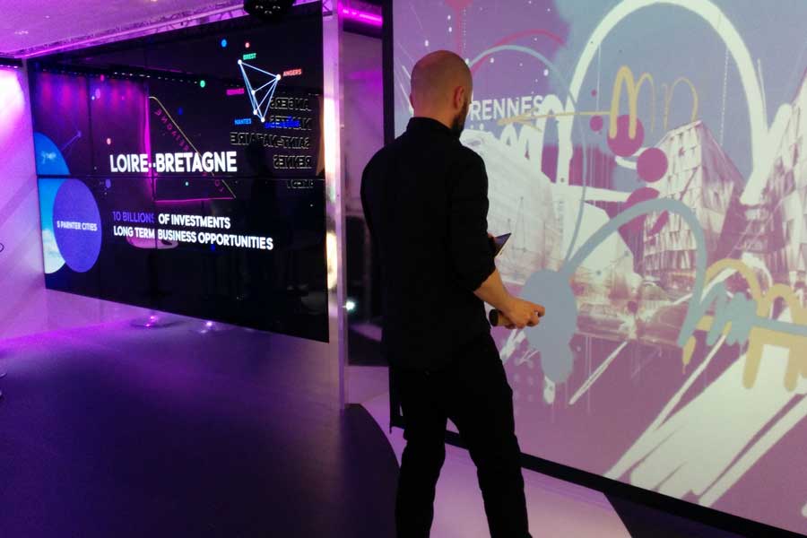 Animation digitale pour événement d'entreprise - graffiti numérique