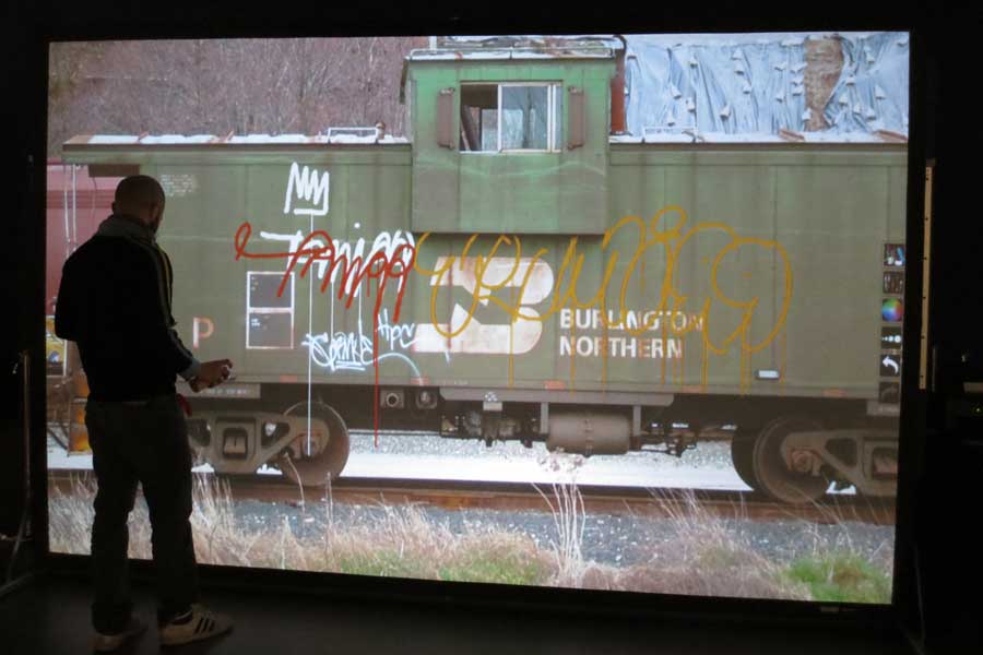 Digital street art - animation digitale pour événement - graffiti numérique