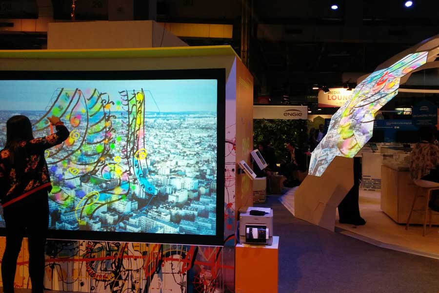 Graffiti numérique - Animation digitale pour salon professionnel