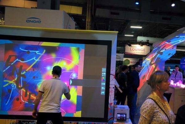 Animation innovante - Graffiti digital - Street art - Graffeur professionnel - Salon professionnel - Stand salon - Stand Engie - Salon Vivatech