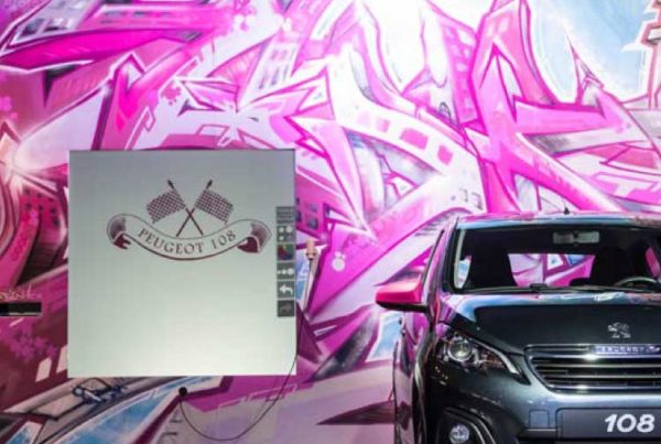 graffiti digital - Peugeot - Lancement de produit - Animation commerciale